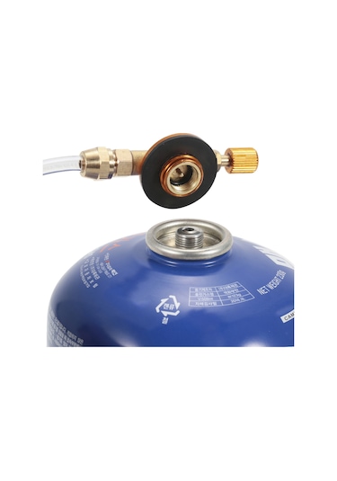 Hombey Alüminyum Bakır Pvc Lpg Konvertörü - Alman Standartlı, Tip-1/tip-2 Seçenekli, Piknik/bbq Gaz Tankı Bağlantı Adaptörü Gümüş