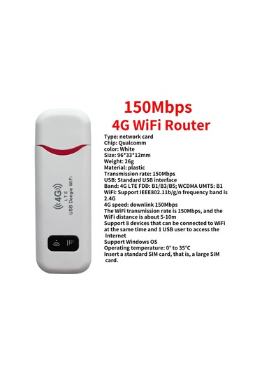 4g Kablosuz Lte Wifi Yönlendirici 4g Taşınabilir 150 Mbps Usb Modem Cep Hots Green