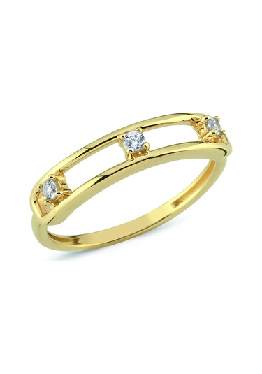 8 Ayar Modern Tasarımlı Şık Kadın Altın Yüzük Altın