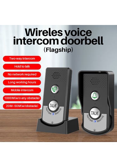 Monozone Diyafon İnterkom Audio Kablosuz Konuşmalı Diyafon