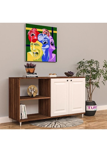 Grey Membran Kapak Konsol Mdf Antrasit