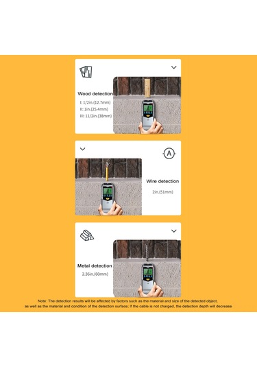 Aubyhe Gümüş Duvar Tarayıcı - Ahşap/metal/ac Tespiti, 5 Seviye Derinlik, Lcd Ekranlı, Taahhüt/iç Mimarlık İçin Pil Dahil Değil