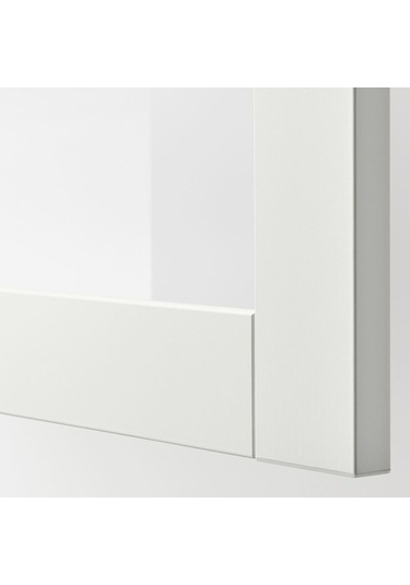 Raf Ünitesi, Beyaz-şeffaf Cam, 120x40x38 Cm, Sındvık Beyaz