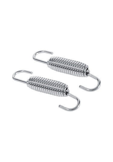 Kosona Motosiklet Egzos Borusu Yedek Parçası: Paslanmaz Çelik 65mm Yaylar 2 Adet Ve Kaynaklı Tutucular 2 Adet - Dayanıklı Ve Estetik