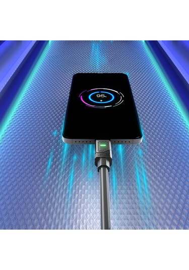 Lenyes Lc506 Type-c To Type-c Pd 100w Hızlı Şarj Özellikli Data Ve Şarj Kablosu 1m Siyah Siyah