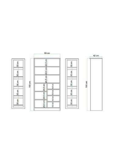 Art 2 Kapaklı Erzak Kiler Mutfak Dolabı Atlantik Çam