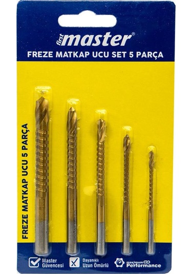 Master 530856 Hss Titanyum Kaplı Çok Amaçlı Freze Matkap Ucu Seti 5 Parça