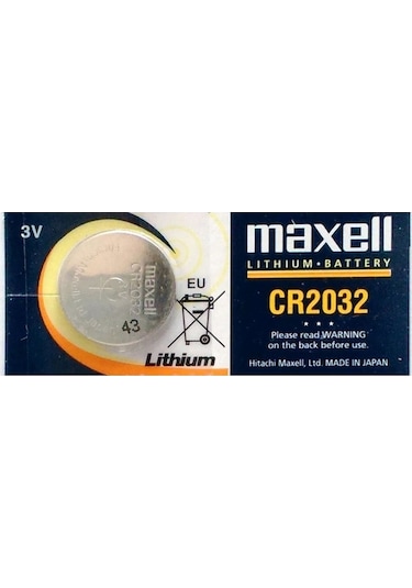 Maxell CR2032 3V Lityum Kartela Düğme Pil