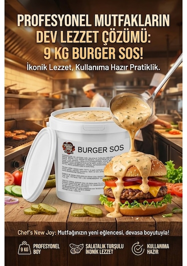 Chefs New Joy Burger Sos 9 Kg Sıvı Sos