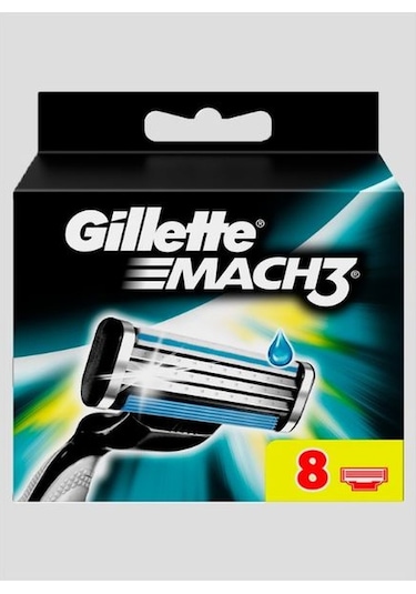 Gillette Mach3 Yedek Tıraş Bıçağı 8 Adet Karton Paket