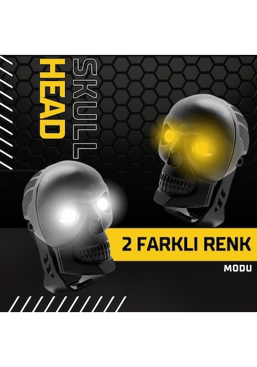 Skull Head Özel Tasarım Off Road Sis Lambası 2 Adet