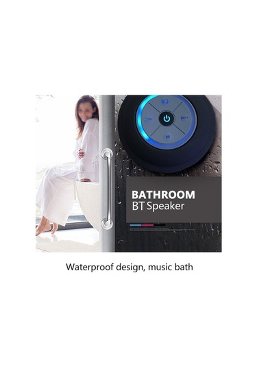 Novahub Kablosuz Mini Duş Hoparlörü Q9: Ipx4 Su Geçirmez, Led Işıklı, Fm Radyolu, Mikrofonlu, Emici Tabanlı, Taşınabilir Bluetooth Hoparlör