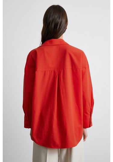 Must Have Poplin Gömlek Kırmızı Kırmızı