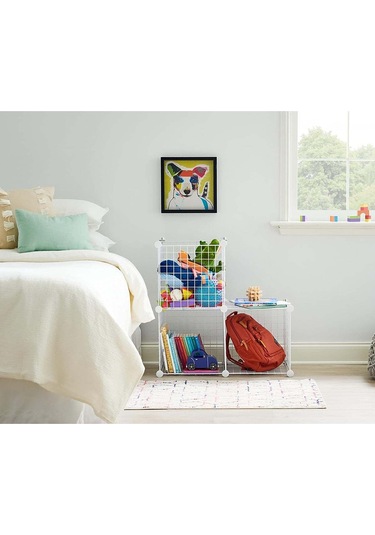 3 Bölmeli Beyaz Renk Metal Ofis Mutfak Kapı Önü Ayakkabılık Dolap