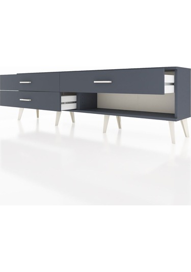 Arges Tv Ünitesi 3 Çekmeceli 176x30x51 Antrasit-antrasit/antrasit Antrasıt/antrasıt