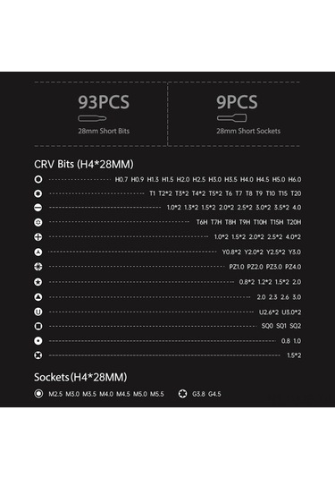 Pazly Vanadyum Uçlu, Tornavida Soketli Seti Krom Kompakt Çelik Çanta 93 9 - Hx