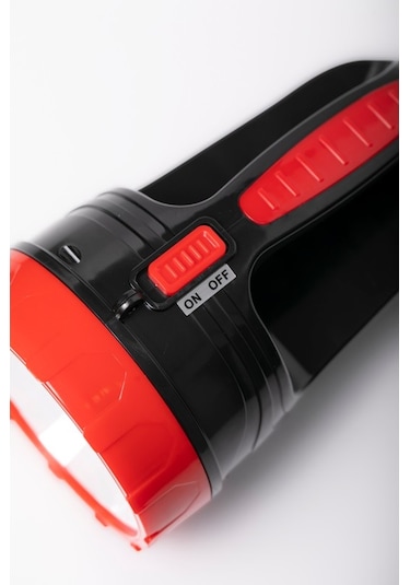 Gold Uzun Mesafeli Ledli Şarjlı El Feneri Gk6665 Kamp, Avcı, Balıkçı Feneri, Çadır Lambası Siyah