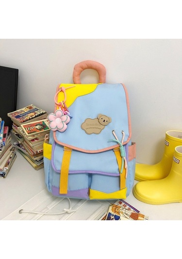 Gençler İçin Şık Ve Dayanıklı Okul Çantası, Ortaokul Ve Lise Öğrencilerine Özel Büyük Boy Sırt Çantası, Ergonomik Tasarım Ve Kontrast Detaylı Modeller MAvi