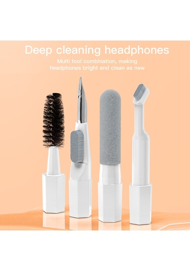 Gajeena 20 Fonksiyonlu Beyaz-turuncu Temizlik Seti: Kamera, Klavye, Kulaklık Ve Şarj Girişi Temizleme Araçları