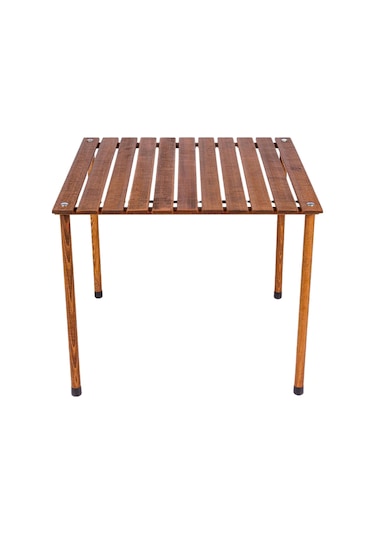 Bag The Joy 70 x 70 x 55 CM Ahşap Katlanır Kamp Masası - Kahverengi