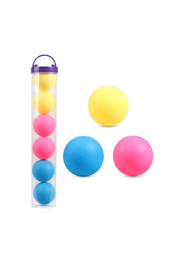 Ranyeek 6 Adet 40mm Üç Yıldızlı Tenis Topu - İyi Zıplama, Profesyonel Antrenman Ve Robotlar İçin Sarı+mavi+pembe