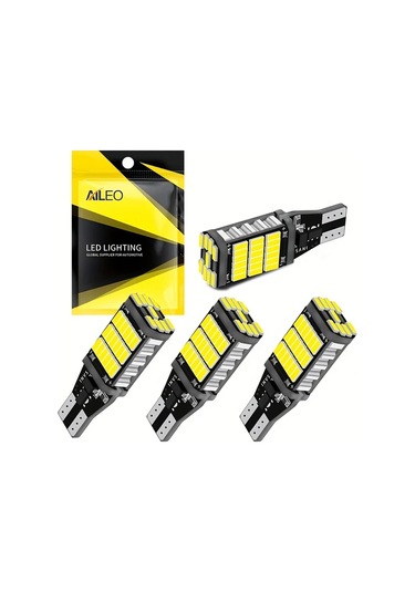 Xuweiwei 4 Adet Aıleo T15 W16w Led 921 912 T16 902 Ampul 45 Adet 4014smd Araba Geri Vites Işıkları Sarı Beyaz 12v Beyaz