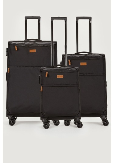 Unisex Kabin Boy Kumaş Valiz 028-03 Siyah