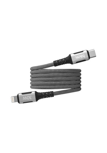 Dynamic 30W Hızlı Şarj Mıknatıslı Type-C To Lightning Şarj Ve Data Aktarım Kablosu 1 Metre Siyah