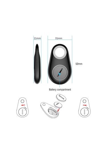Geeroyoo Bluetooth Gps - Akıllı Anahtar, Valiz, Telefon İçin Mini Kayıp Önleyici Uygulama Kontrollü