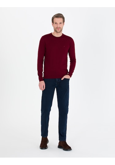 Pierre Cardin Erkek Kırmızı Triko Kazak 50257301-vr030 Kırmızı