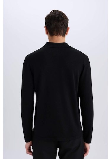 DeFacto Standart Fit Polo Yaka Düğmeli Triko Hırka E8399AX24CWBK27 Siyah DeFacto Standart Fit Polo Yaka Düğmeli Triko Hırka E8399AX24CWBK27 Siyah