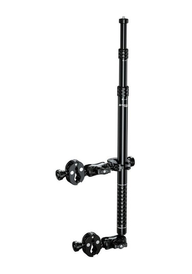 Nukrotech Motosiklet Kademeli 360 Aksiyon Kamera Çubuğu Siyah