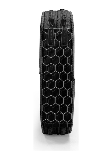 Coral High Kids Futbol Desenli Çift Katlı Kalem Çanta 11153 Siyah - Gri