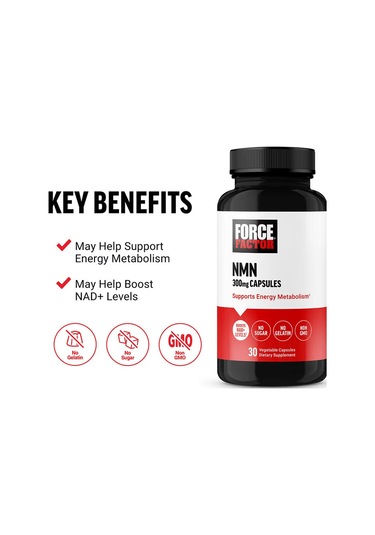 Force Factor, Nmn, 300 Mg , 30 Vegetable Caps