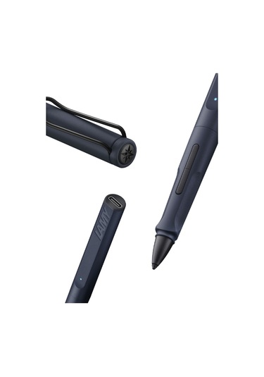 Lamy Safarı Note+ Apple Uyumlu iPad Tablet Kalemı Celık Sıyah Mavı Tonlu Mavi