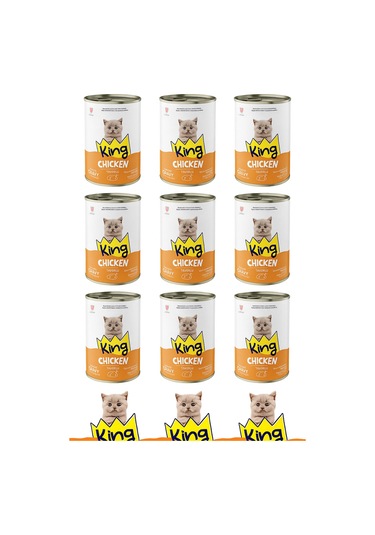 King Maskot Tavuklu Yavru Kedi Konserve 12 x 400 G