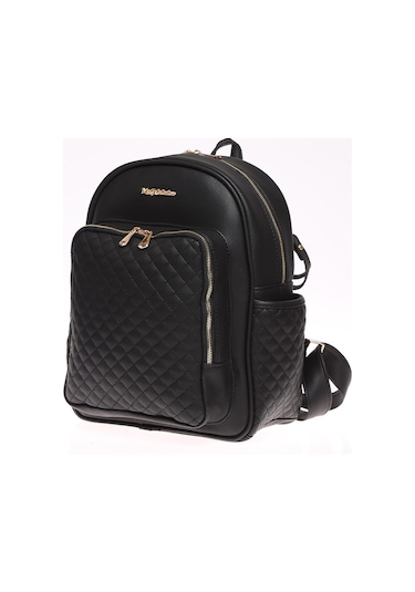 M&y Dust Deri Anne Bebek Bakım Sırt Çantası 7130 Siyah 001