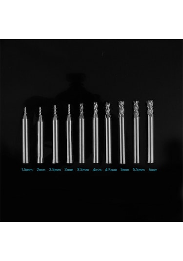 Yunboo 10 Adet Hss 4 Gövde Freze Ucu Seti 1.5-6mm - Alüminyum Ve Çelik İşleme İçin Cnc Uygun