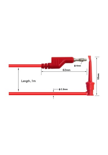 P1045 Multımetre Test Uçu Kablo Kiti - Kırmızısiyahsarıyeşilmavi
