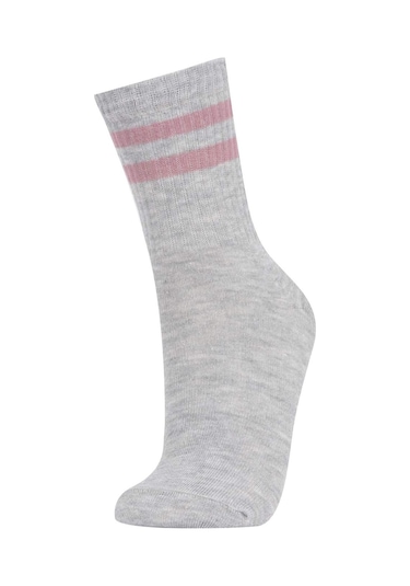 DeFacto Kız Çocuk 3'lü Pamuklu Uzun Çorap -  Y4997A6NSKR1