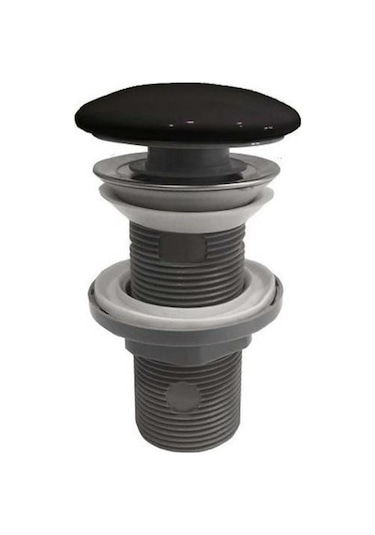Isvea Bas-aç Sifon Başlığı Taşma Deliksiz Siyah
