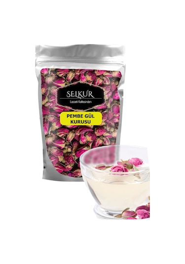 Tomurcuk Gül Kurusu Pembe 50gr Elenmiş, Katkısız, Kokulu Kurugü