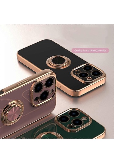 Apple İphone 16 Cep Telefonu Kılıfı, İphone 15promax Kaplamalı Yüzük Koruyucu Kılıf Ip16 Plus Camgöbeği İle Uyumludur