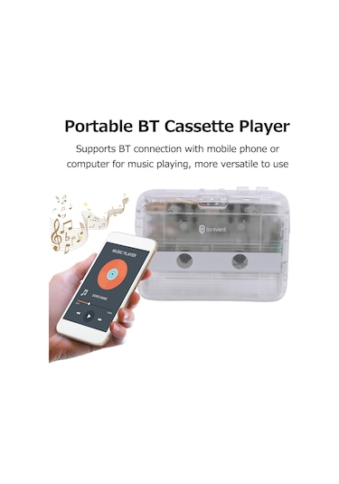 Lemestar Taşınabilir Şeffaf Kaset Çalar & Fm Radyo - Bluetooth Ve Aux Bağlantılı