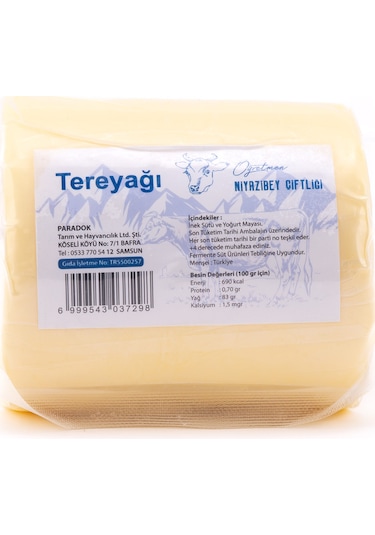NiyaziBey Çiftliği  İnek Tereyağı 1 KG