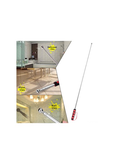 Kosona Stahl Teleskopik Duvar Boşluk Testeri - Dayanıklı, Konforlu Saplı, 115cm Uzunlukta, Ev İnceleme Ve Tespit Aracı