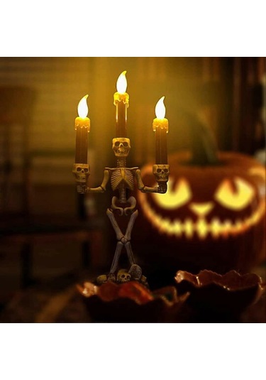 Cadılar Bayramı Kafatası Işığı, Yaratıcı Hayalet El Işığı, Kafatası Kafa Lambası İle Perili Ev Gümüş F2 Çok Renkli