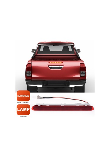 Leasetake Dinamik Üçüncü 3. Fren Lambası, Arka Stop Lambası Stop Lambası Toyota Hilux Revo Vigo 2015 2016 2017 2018 Kırmızı Kabuk