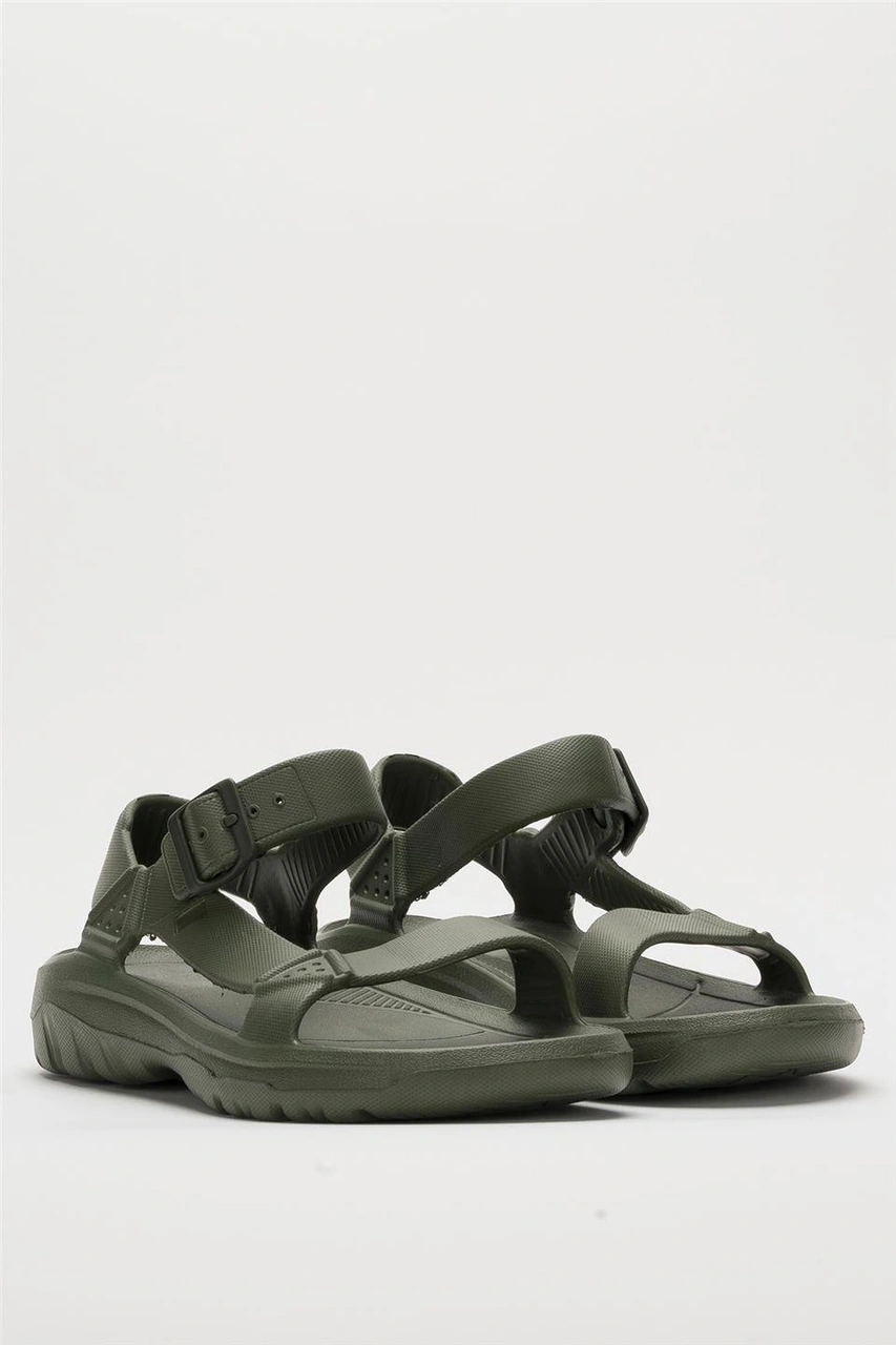 Unisex Eva Spor Kaymaz Yürüyüş Sandaleti Haki Haki