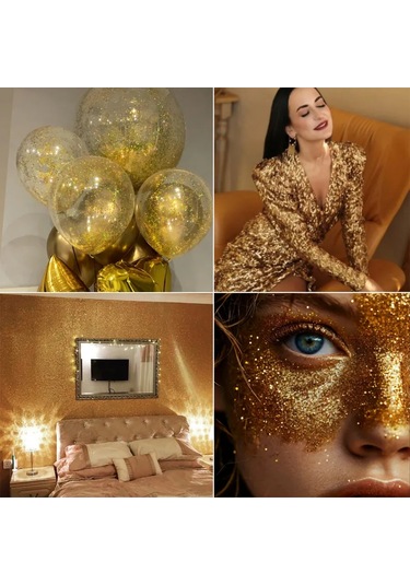 Volsebnyj Suvenir Yaratıcılık İçin Glitter Pul 1kg Altın 329874723